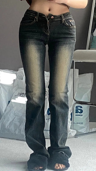 VINTAGE WASHING LOW DENIM