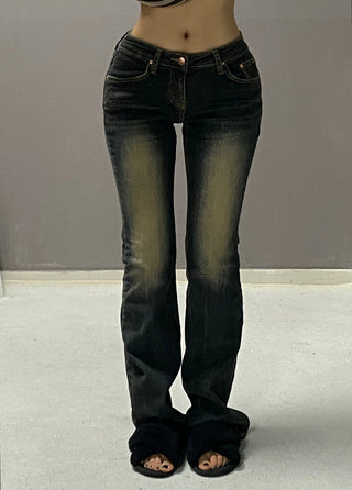 VINTAGE WASHING LOW DENIM