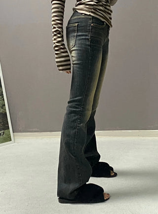 VINTAGE WASHING LOW DENIM