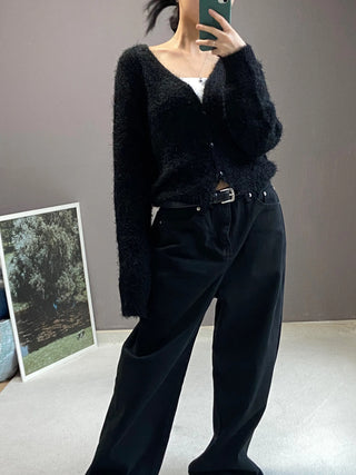 FEATHER V-NECK CARDIGAN