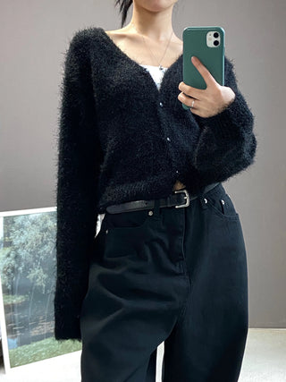 FEATHER V-NECK CARDIGAN