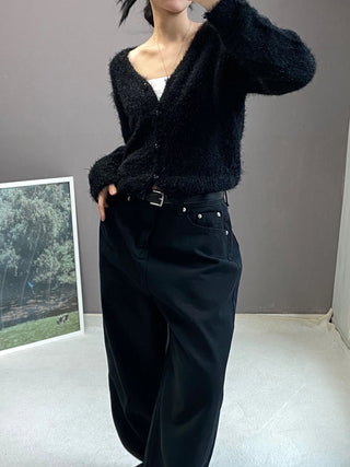 FEATHER V-NECK CARDIGAN