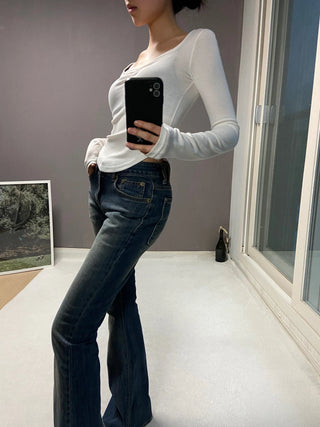 DELUA LOW BOOTSCUT PANTS