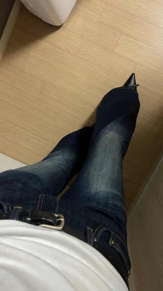 YELL STITCH LOW BOOTSCUT PANTS