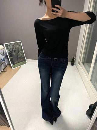 YELL STITCH LOW BOOTSCUT PANTS