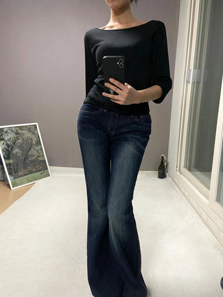 YELL STITCH LOW BOOTSCUT PANTS