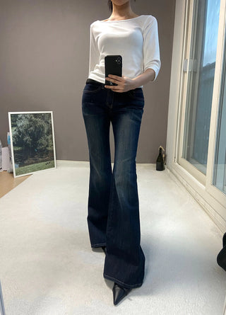 YELL STITCH LOW BOOTSCUT PANTS