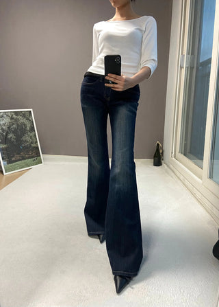 YELL STITCH LOW BOOTSCUT PANTS