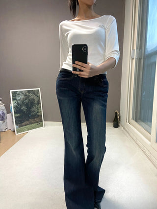 YELL STITCH LOW BOOTSCUT PANTS