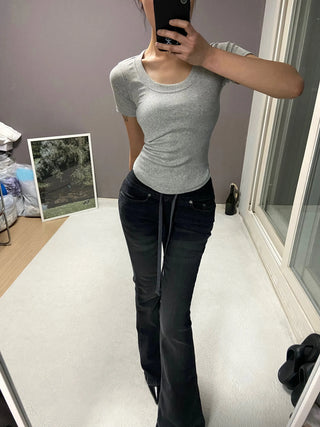 LOW BANDING BOOTSCUT PANTS
