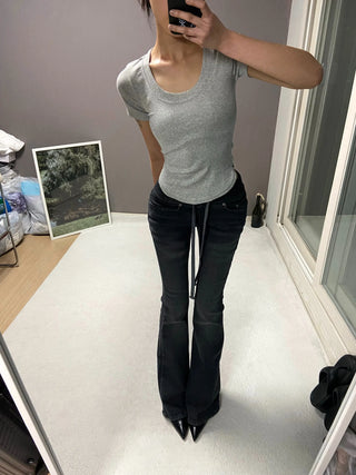 LOW BANDING BOOTSCUT PANTS