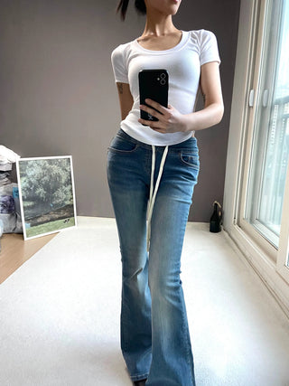 LOW BANDING BOOTSCUT PANTS