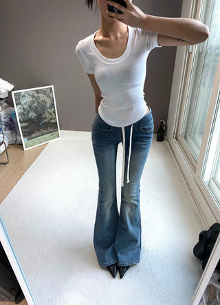 LOW BANDING BOOTSCUT PANTS
