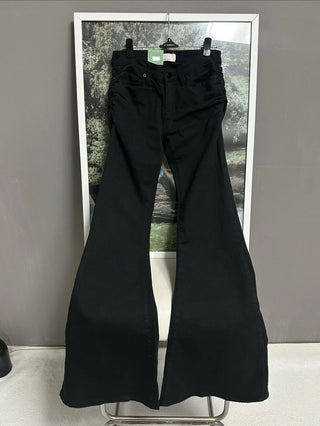 SHIRRING LOW BOOTSCUT PANTS