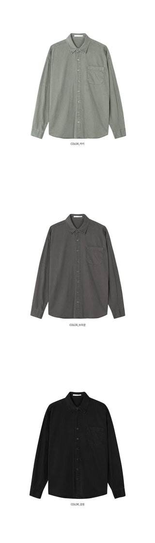 Haze Aging Fade Washed Shirt