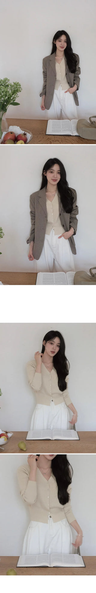 (9 colors) Washable fluffy knit cardigan