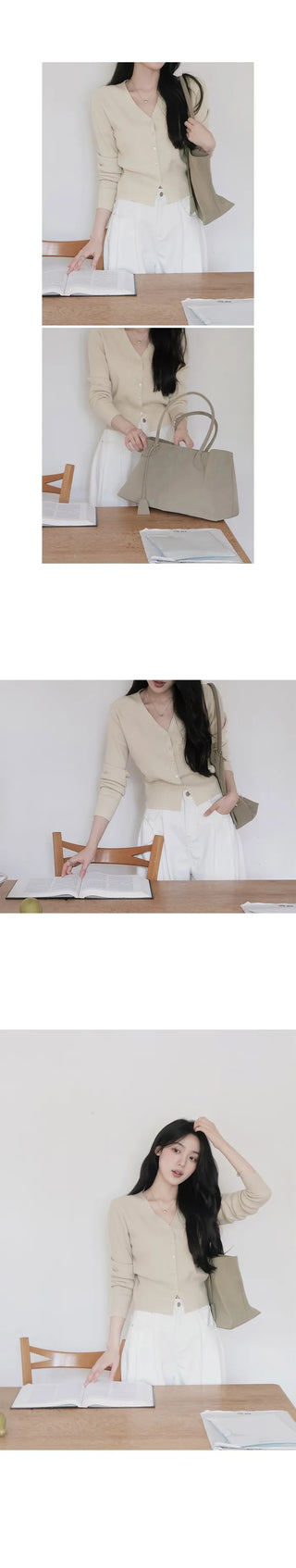 (9 colors) Washable fluffy knit cardigan