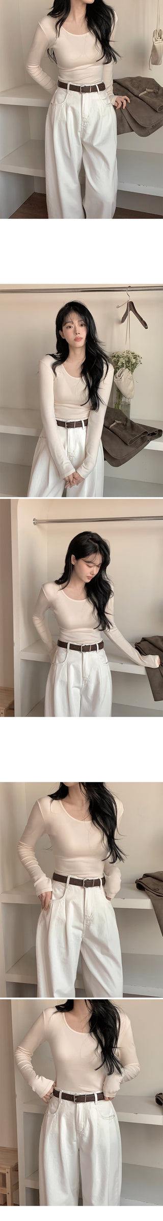 Round spandex T-shirt