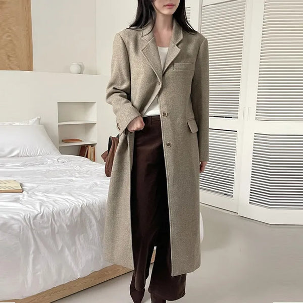 [70% Wool] Mono Wool Long Coat