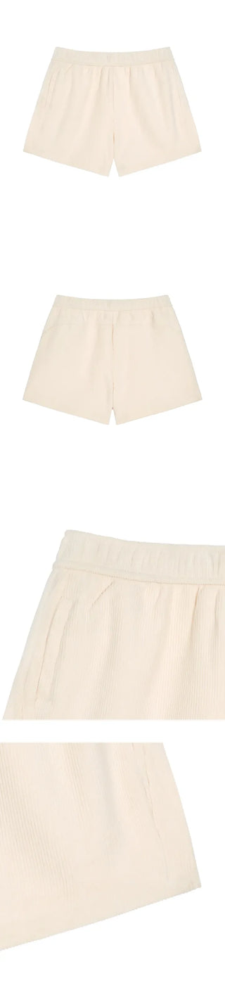 [A-line] Corduroy banding shorts