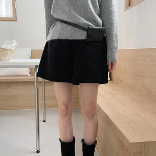 [A-line] Corduroy banding shorts