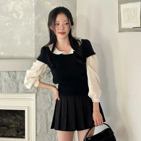 Wool Angora Crop Knit