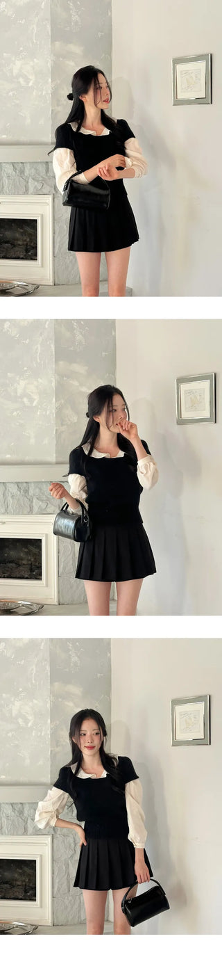 [Wool/Back Banding] Ponz Pleated Skirt Pants