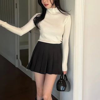 [Wool/Back Banding] Ponz Pleated Skirt Pants