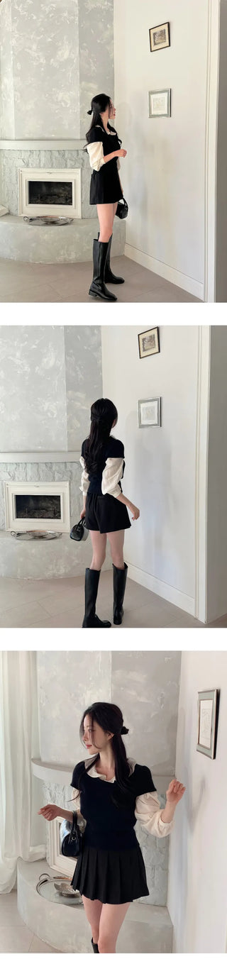 [Wool/Back Banding] Ponz Pleated Skirt Pants