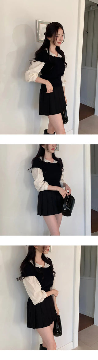 [Wool/Back Banding] Ponz Pleated Skirt Pants