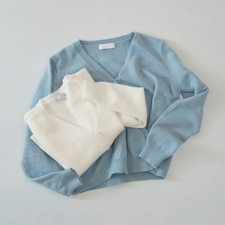Two-way unbalanced wrap cardigan