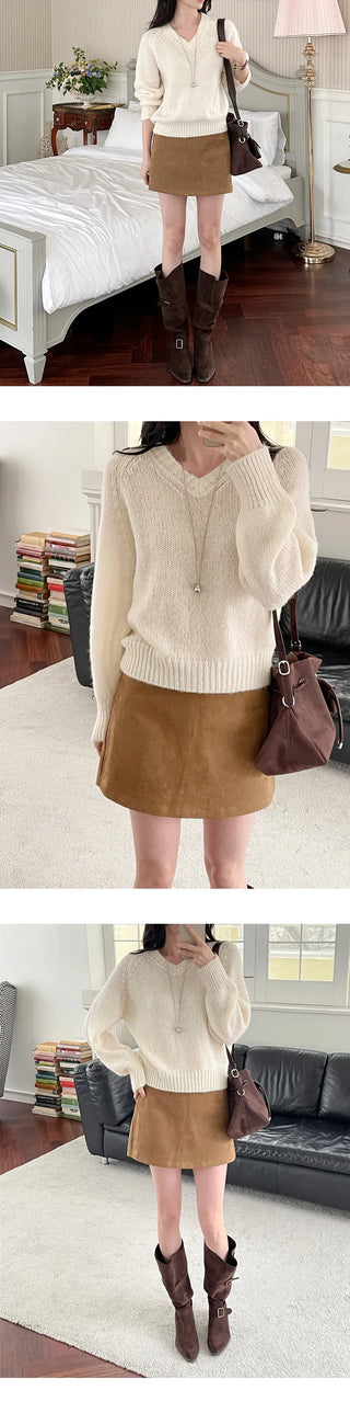 [Daily Look] Moko Wool V-Neck Knit