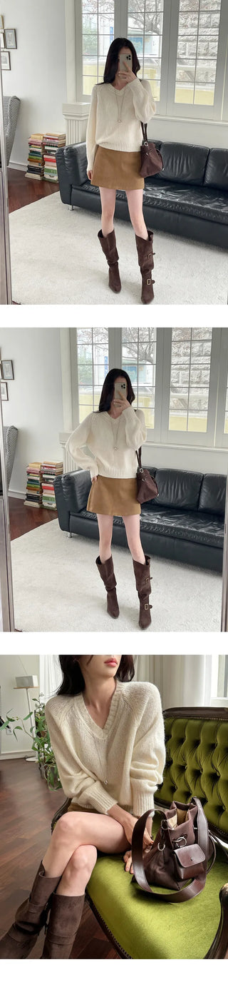 [Daily Look] Moko Wool V-Neck Knit