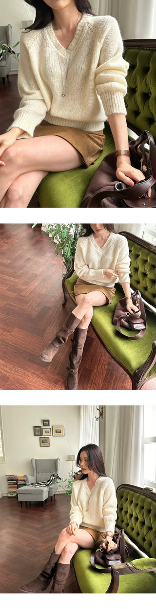 [Daily Look] Moko Wool V-Neck Knit
