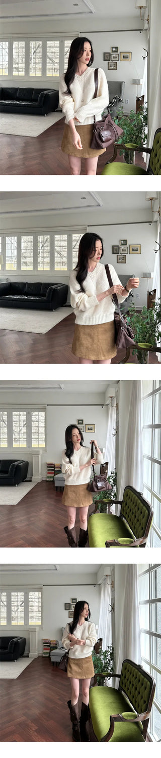 [Daily Look] Moko Wool V-Neck Knit