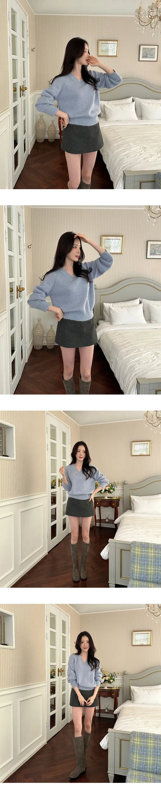 [Daily Look] Moko Wool V-Neck Knit