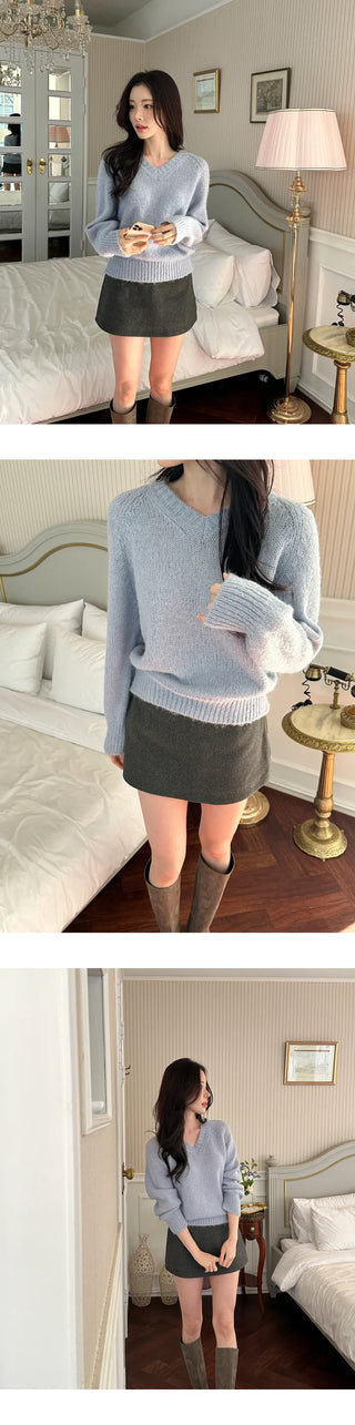 [Daily Look] Moko Wool V-Neck Knit