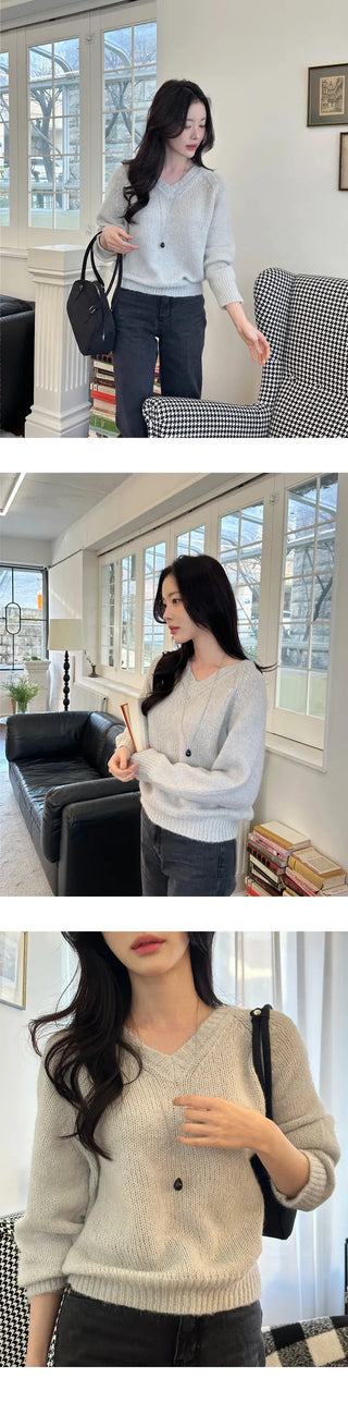 [Daily Look] Moko Wool V-Neck Knit