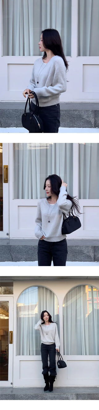 [Daily Look] Moko Wool V-Neck Knit