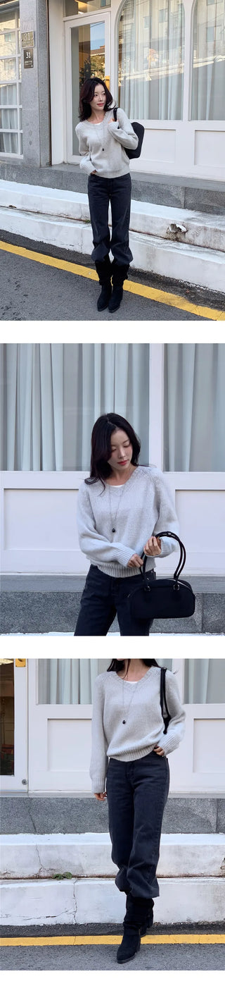 [Daily Look] Moko Wool V-Neck Knit