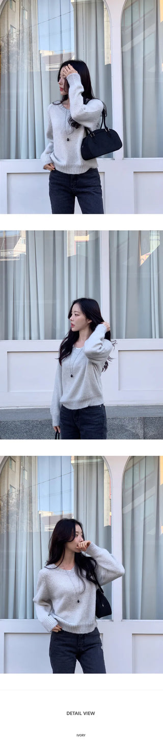 [Daily Look] Moko Wool V-Neck Knit