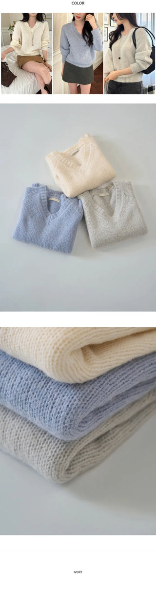 [Daily Look] Moko Wool V-Neck Knit