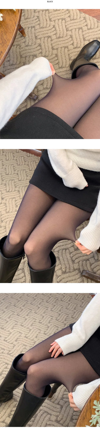See-through illusion stockings