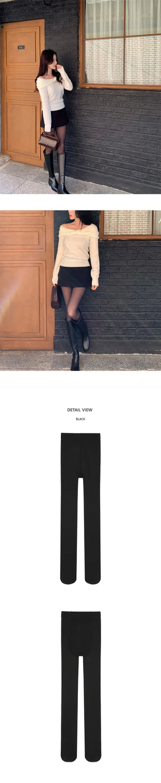 See-through illusion stockings