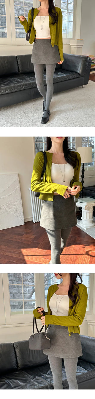 [Work Look] Ribbed Round Cardigan