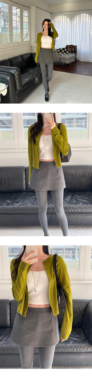 [Work Look] Ribbed Round Cardigan