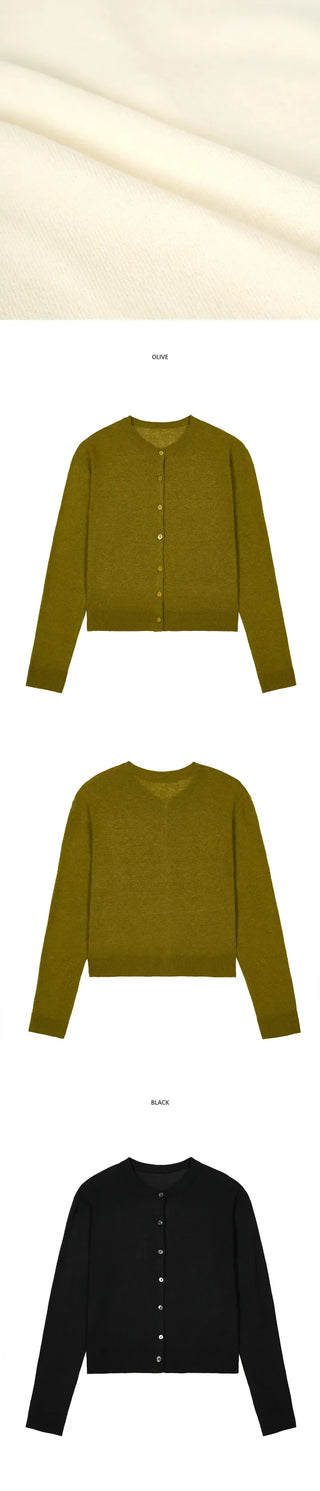[Work Look] Ribbed Round Cardigan