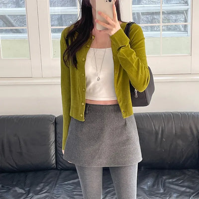 [Work Look] Ribbed Round Cardigan