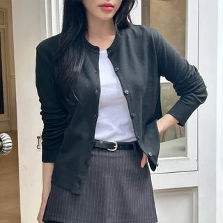 [Work Look] Ribbed Round Cardigan