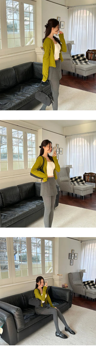 [Work Look] Ribbed Round Cardigan